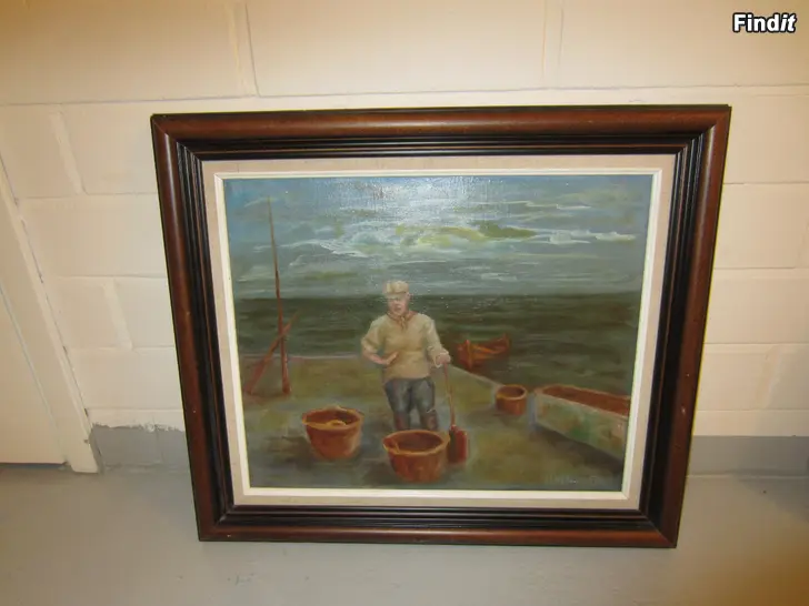 Myydään Heikki Holman.Kalastaja 57x50