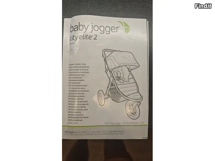 Säljes Baby jogger city elite 2