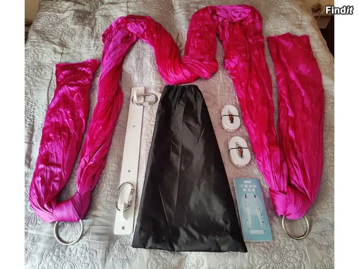 Myydään Ilmajoogakangas 6mx2.8m Käyttämätön Pinkki +Lisätarvikkeet