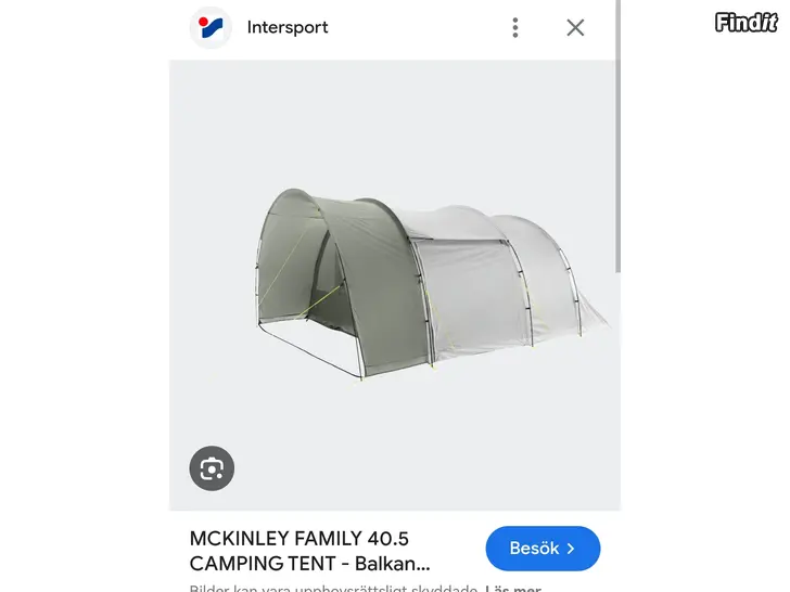 Säljes McKinley 40.5 tält, familjetält