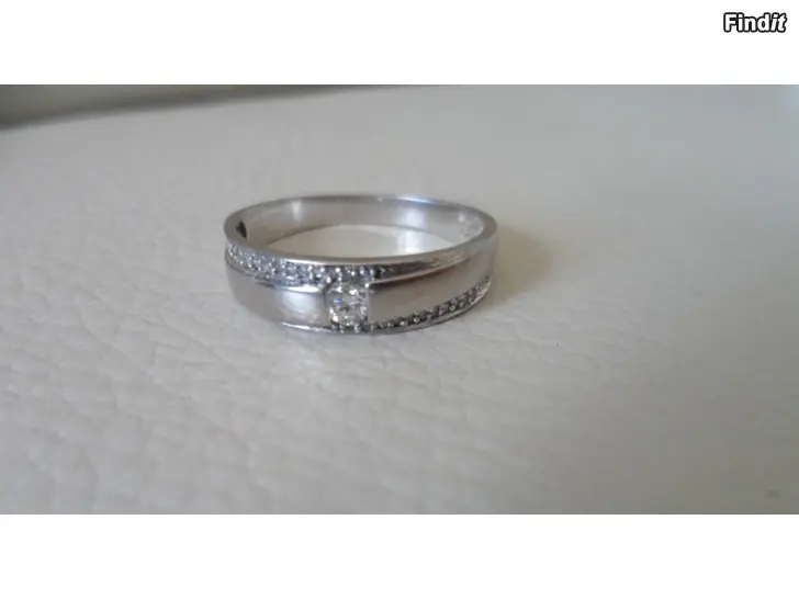 Myydään Timanttisormus 23 tim. Valkokulta Todistus
