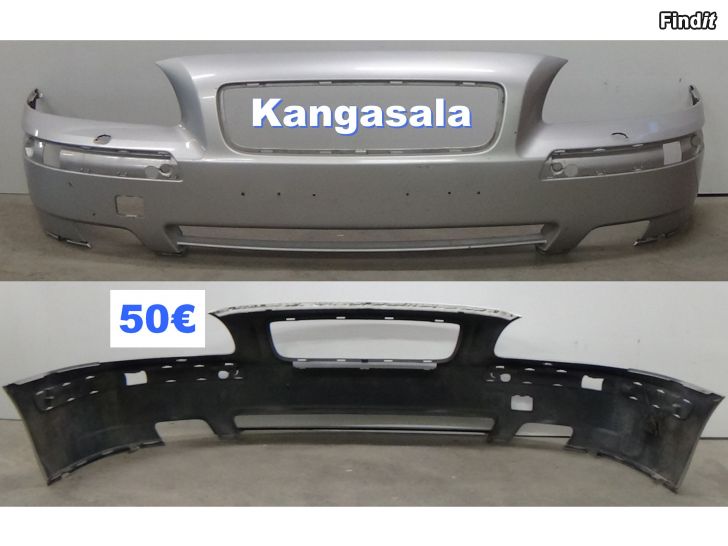 Myydään Volvo V70 03-07 etupuskuri front bumper 08693340 hopea 426 Mystic Silver 08693340