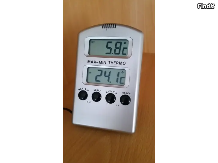 Myydään Lämpömittari in-out sisä-ulko MAX-MIN 4e
