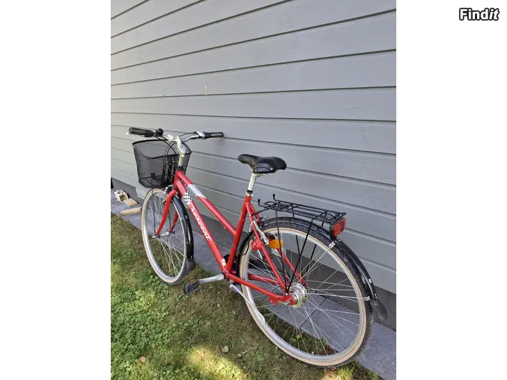 Säljes Fin röd dam Crescent cykel