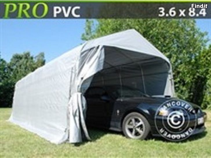 Säljes Garagetält / Båthall PRO 3,6 x 8,4 x 2,7 Grå PVC 12857