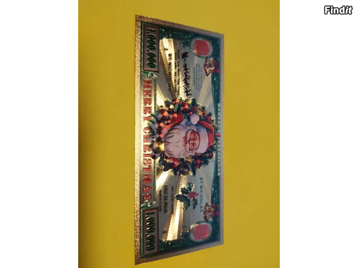 Säljes Vacker förgylld julsedel