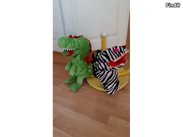 Myydään Käsinuket dino ja seepra 8e
