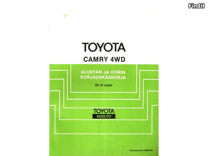 Myydään Toyota Camry 4 WD SV 25 JA Toyota Tercel AL25  4WD korjaamokäsikirjat