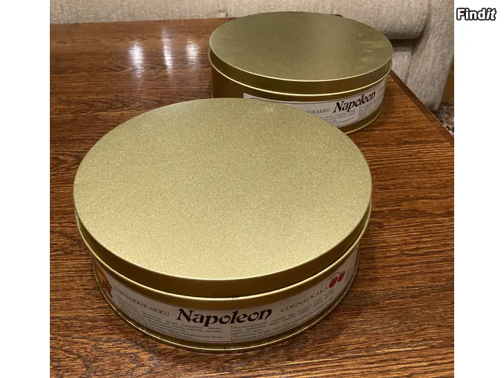 Myydään Pari kullanväristä metallipurkkia