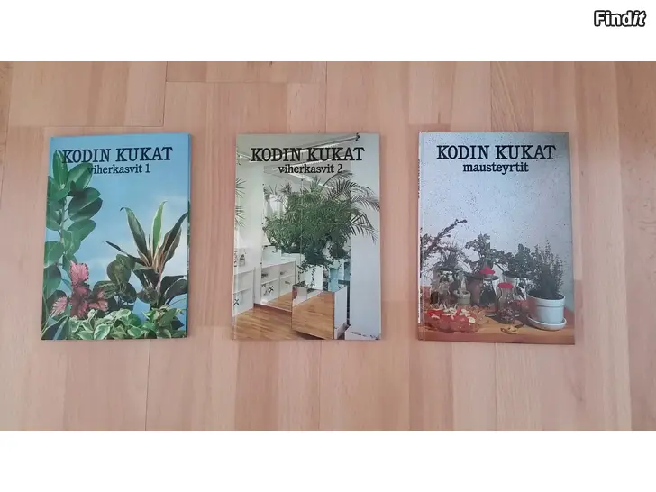 Säljes KODIN KUKAT Viherkasvit 1 ja 2 sekä Mausteyrtit WSOY .yhteishintaan 6e