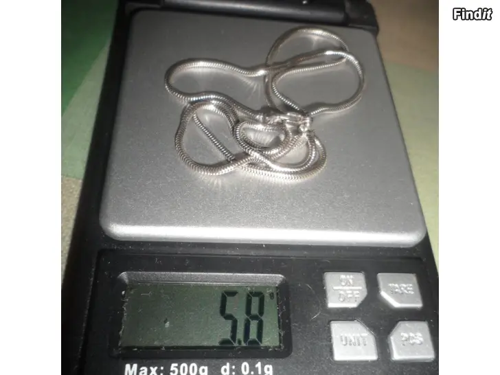 Myydään Käärmeketju 2mm Hopea 47cm Uudenveroinen