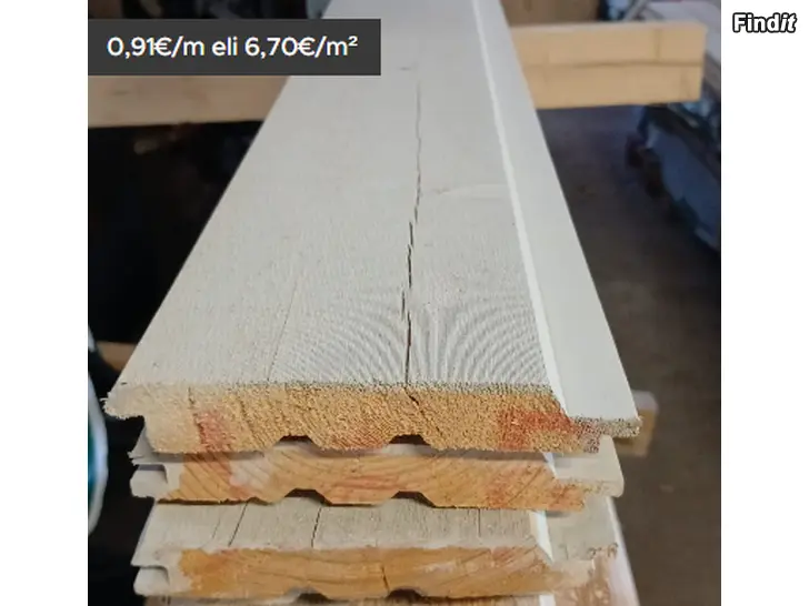 Säljes POISTOERÄ 3,7m² Ulkoverhouspaneeli 23x145 UTV PM talouslaatu