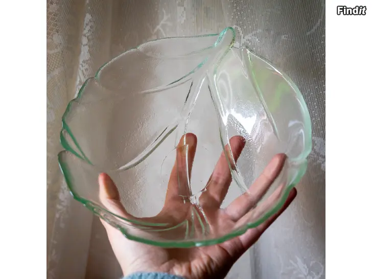 Myydään Vintage Lasinen Lehtikulho