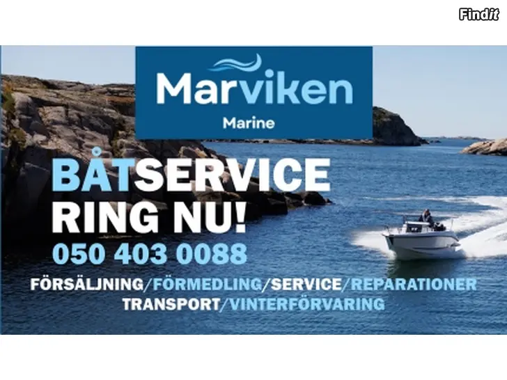 Säljes Vinterförvaring och service av båtar