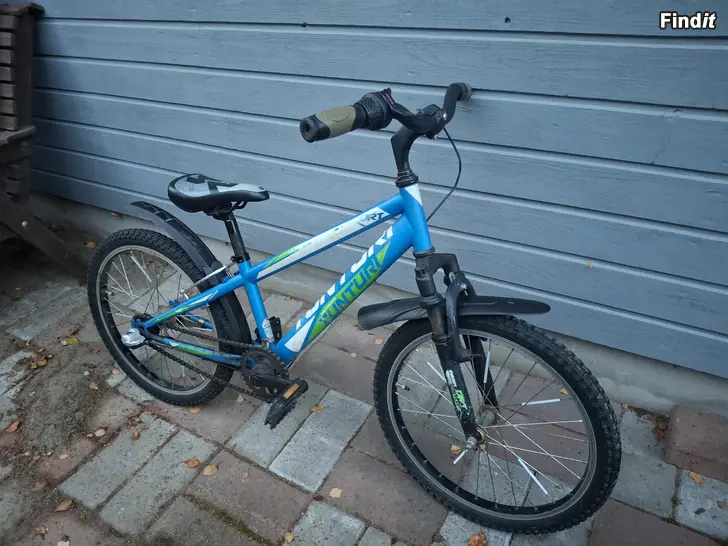 Myydään Tunturi DRT Energy 20tum 3-vaihteinen Shimano sininen lasten polkupyörä -hinta 60e