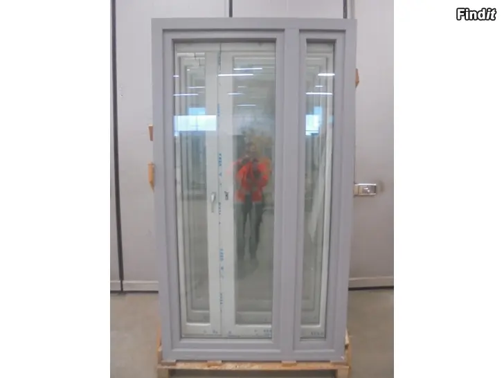 Säljes Fönster PVC82, 1290x2290, Vit/Grå, 3K B-M OPEN