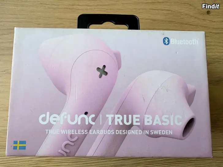 Säljes Defunc lagattomat nappikuulokkeet True Basic pinkki