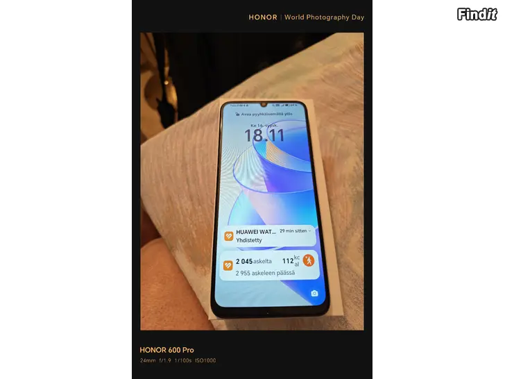 Myydään Honor X7a 128gb Midnightblack