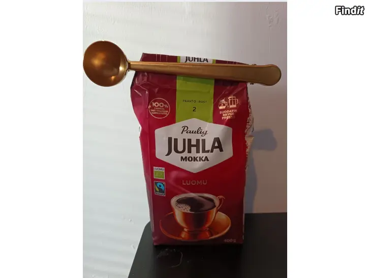 Säljes Presentidé Eleganta och praktiska gyllene kaffemått