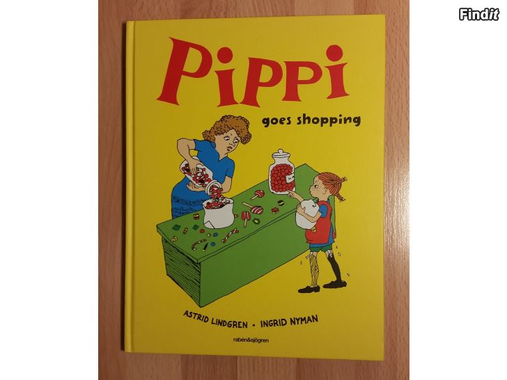 Myydään Pippi goes Shopping - englanninkielinen lastenkirja 8e