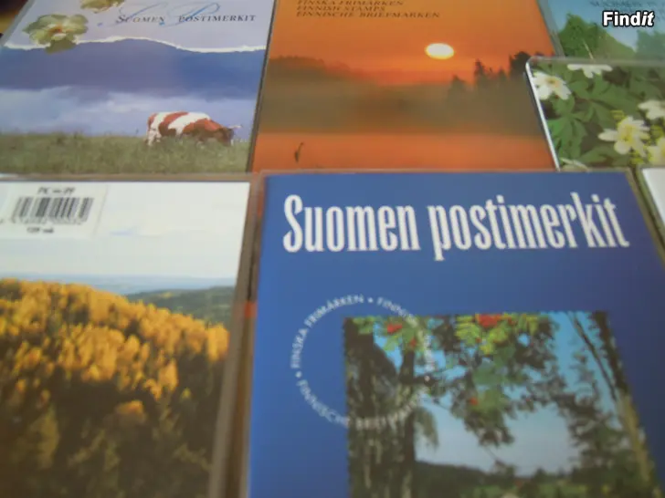 Myydään Suomen postimerkit vuosilajitelmat  1990-1997