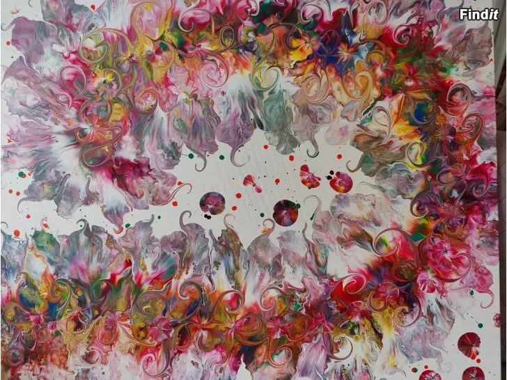 Säljes Förmånliga abstrakta akrylmålningar 80x100cm