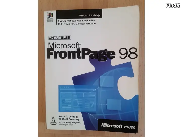 Säljes Microsoft FrontPage 98 kirja 4e