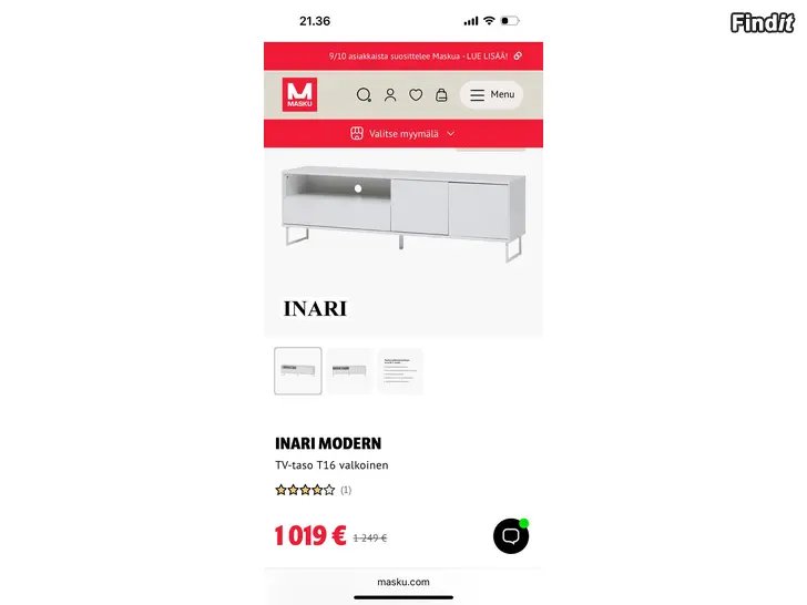 Myydään Inari tv taso