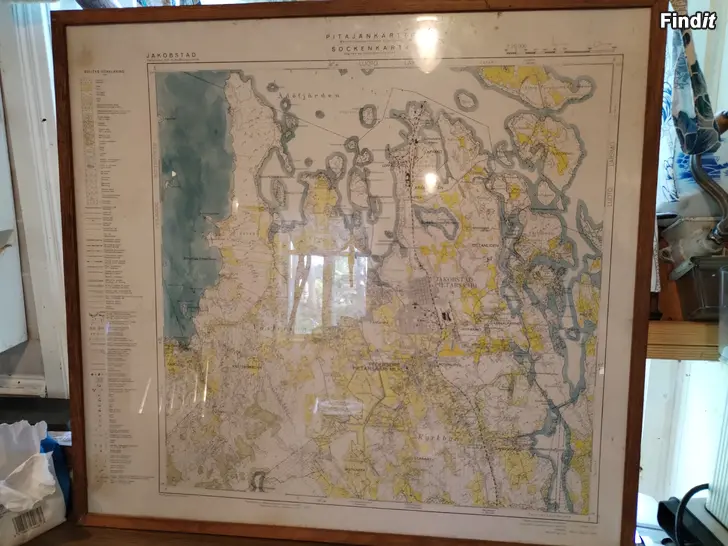 Säljes Jakobstad/Pedersöre sockenkarta