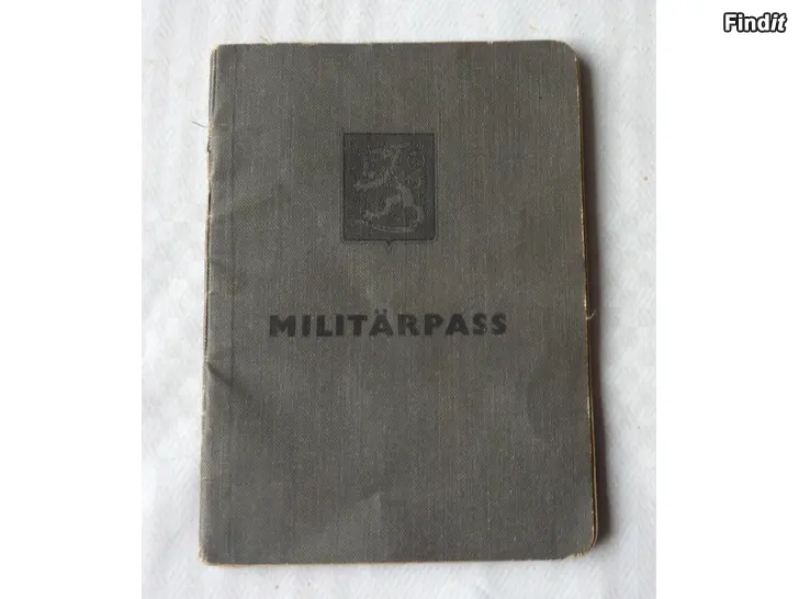 Myydään Sotilaspassi Militärpass 1939