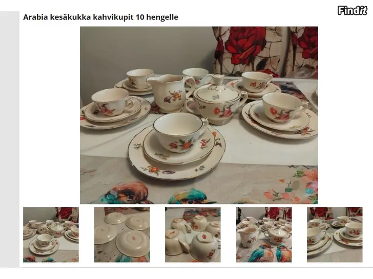 Myydään Arabia kesäkukka kahvikupit ymm iso määrä sarjaa