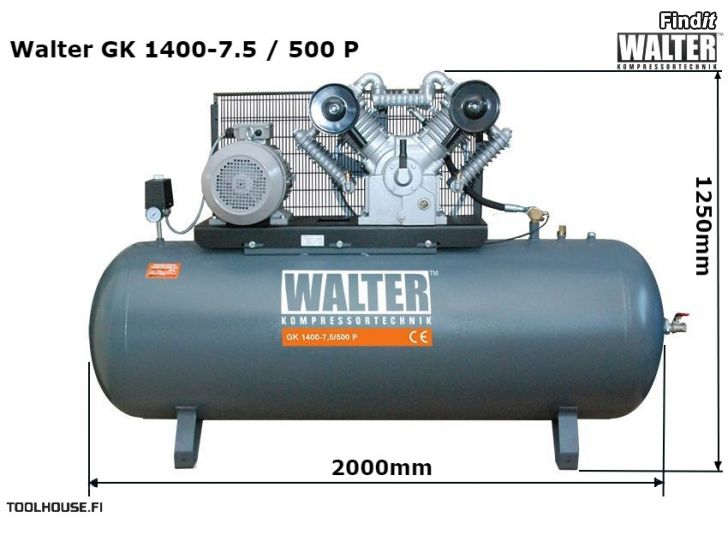 Säljes Walter kompressor 7,5kw