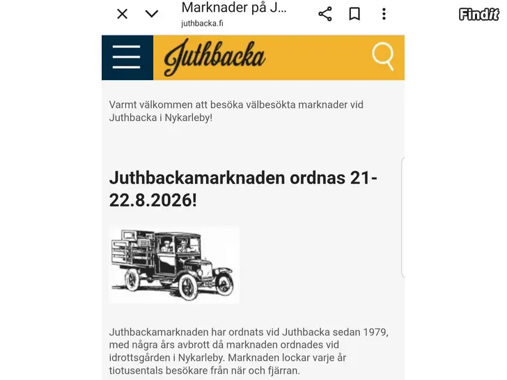 Myydään Juthbacka-marknad dubbelplats på bra läge