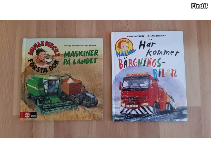 Myydään 2 böcker - Maskiner på landet - Halvan Bärgninsbilen 4e