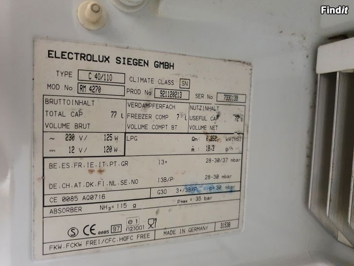 Säljes Electrolux kylskåp till husvagn husbil