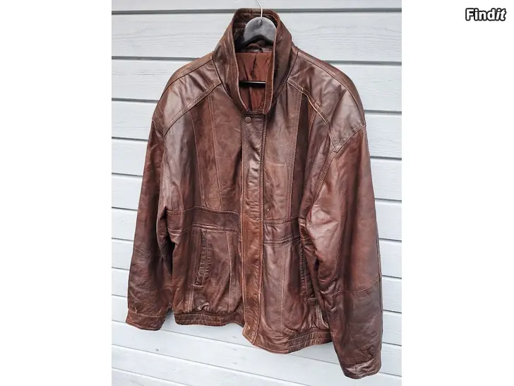 Säljes Väldigt mjuk läderjacka i äkta läder, Mokka-Nappa storlek 54 / XL