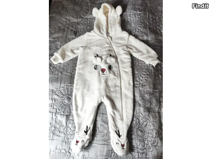 Säljes Vauvan Haalari /Potkupuku Käyttämätön Valkoinen Koko 62