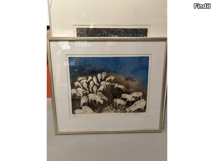 Säljes Tavla i grafik / konstnär Brita Asplund