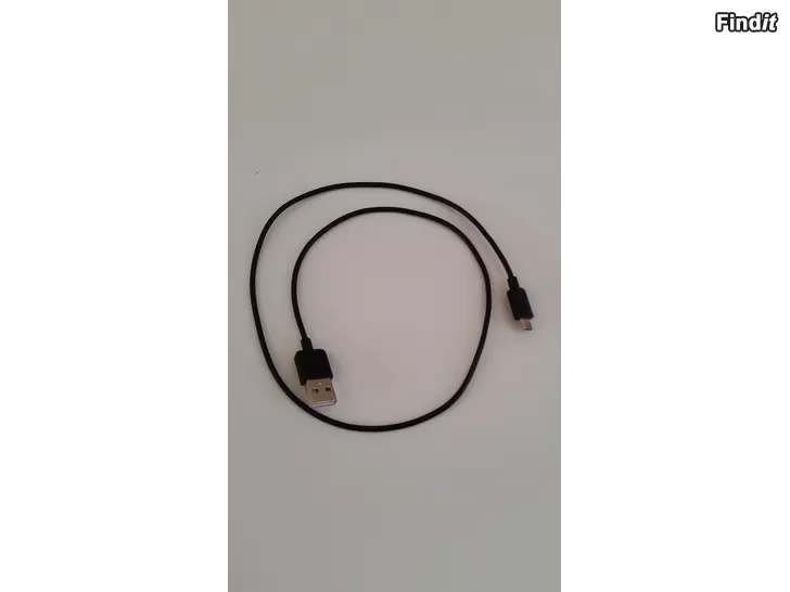Myydään USB - microUSB kaapeli 0.6m musta 2e