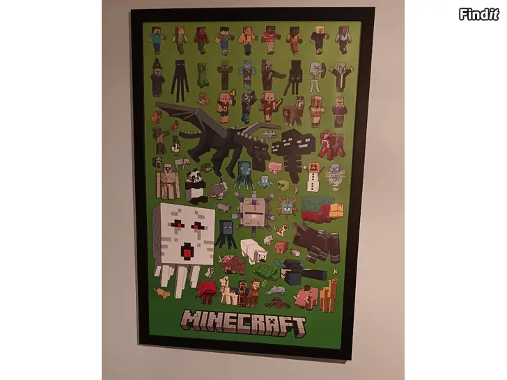 Säljes Minecraft 90x60 cm tavla Officiellt licensierad