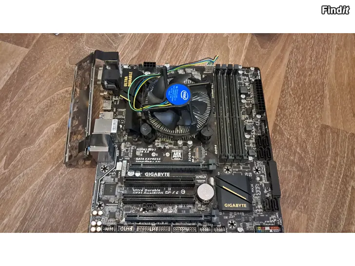 Myydään Moderkortspaket Gigabyte B150-D3H + i5-6500