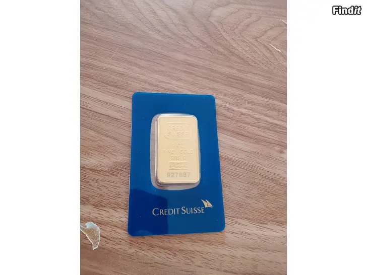 Säljes Gold bar Credit  Suisse 1-ounce 31.1g 24k