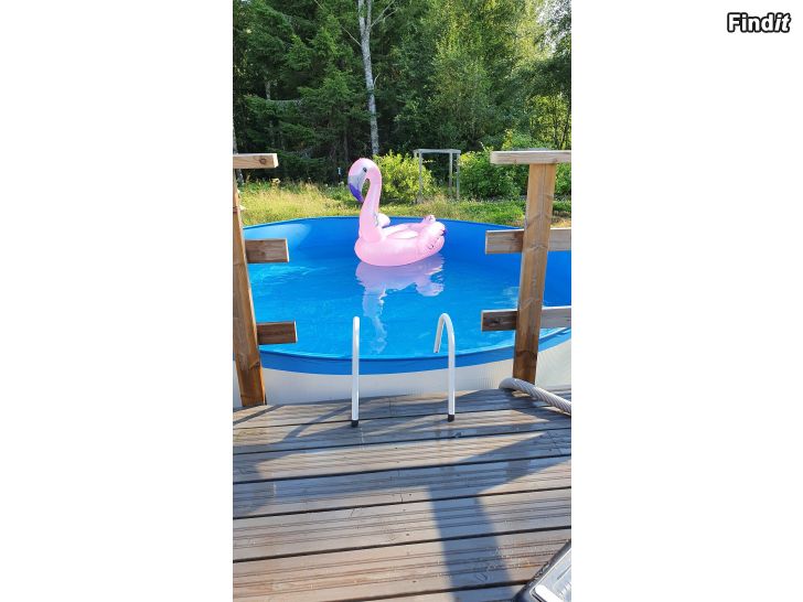 Myydään Täydellinen uima-allaspaketti SwimFun Kreta 350x90 pohjaeristeineen