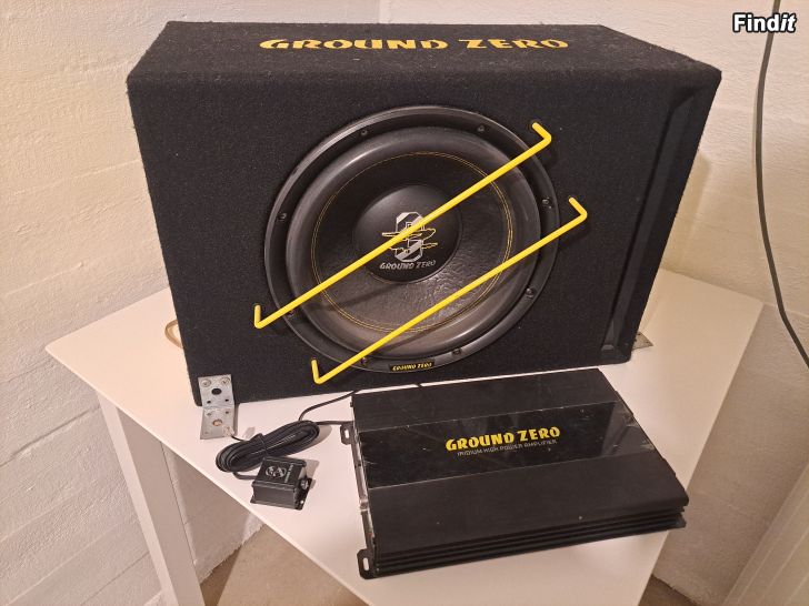 Säljes Subwoofer ja vahvistin