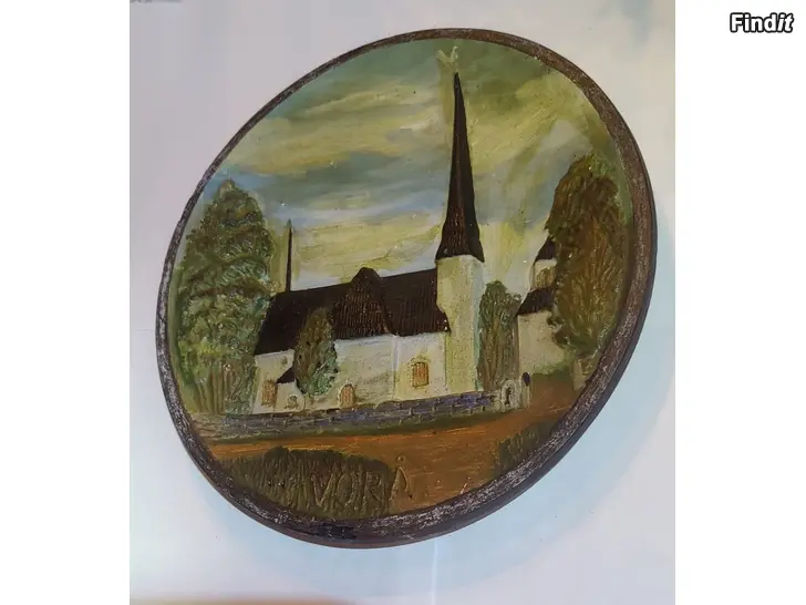 Säljes Vöyrin Kirkosta KAJ Land porsliini teos, Suomen vanhin käytössä oleva puukirkko, valmistunut vuonn