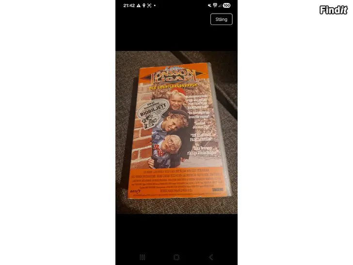 Myydään 6 st vhs barn