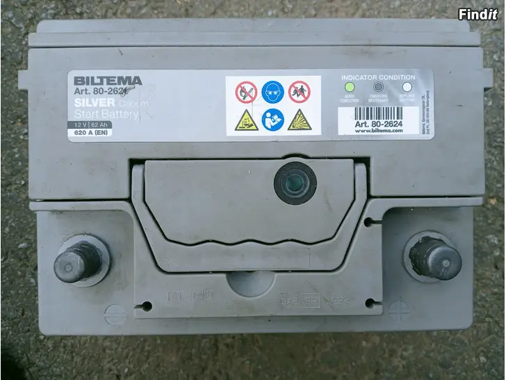 Myydään Biltema Silver käyynistysakku 12V 62Ah 620A