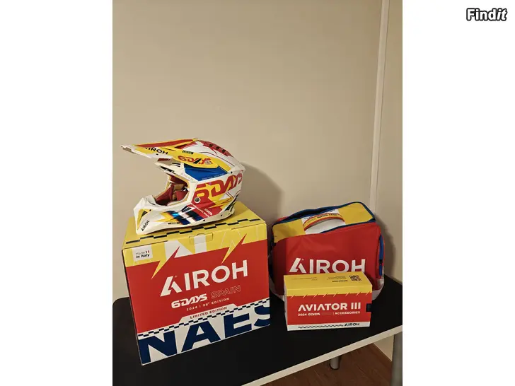 Myydään Airoh Aviator 3 Six Days Spain 2024 hjälm