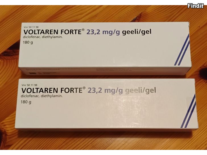 Myydään 2 kpl Voltaren Forte Geeli 180g