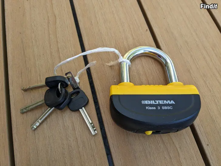 Myydään Biltema hänglås. Munalukko